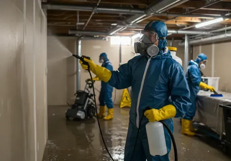 Basement Sanitization and Antimicrobial Treatment process in Lakeside, VA